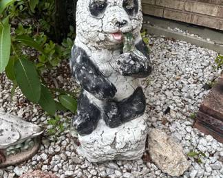 Concrete Panda Garden Statue