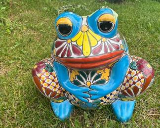 Talavera Frog Planter