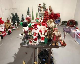 Assorted Christmas Figurines and Decorations