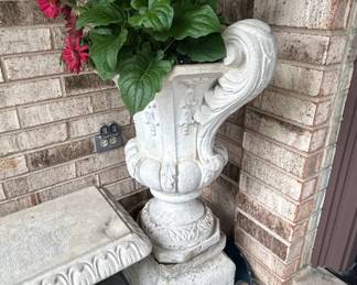 Christopher Knight Home Classical Style Composite Stone Urn Planter