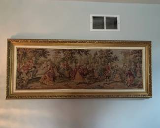Rococo Style Pastoral Scene Tapestry Wall Hanging