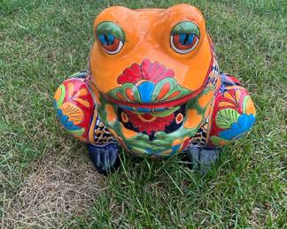 Talavera Ceramic Frog Planter C