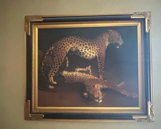 Two Leopards Lying in the Exeter Exchange Painting by JacquesLaurent Agasse