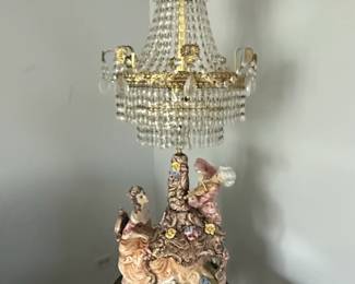 Capodimonte Figural Chandelier Lamp