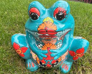 Talavera Ceramic Frog Planter B