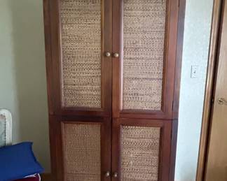 Pier Imports Rattan Armoire or Cabinet