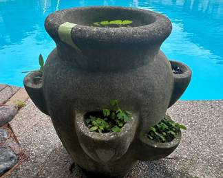 Stone Strawberry Pot Planter