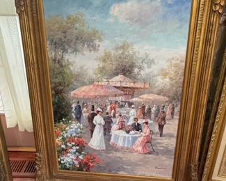 Dane Cooper Painting of a Carousel Scene