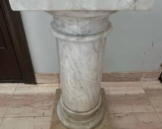 White Marble Pedestal Stand