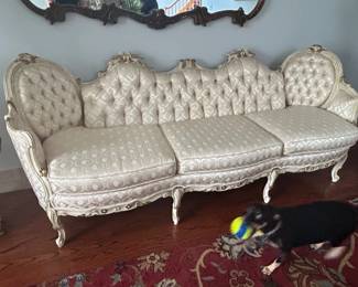 Ornate Giltwood Baroque Sofa third image