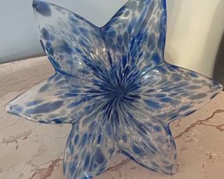 Murano Glass Starfish Flower Sculpture