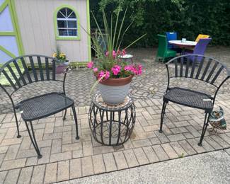 Woodard Pinecrest Style Wrought Iron Patio Chairs
