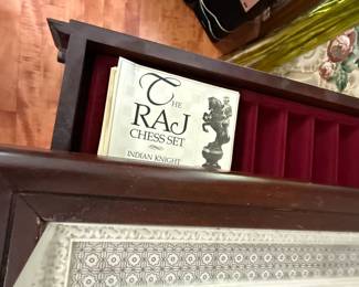 The Raj Chess Set by Franklin Mint with Display Case and Table third image