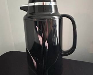 Mikasa Opus Black Calla Lily Thermos Carafe