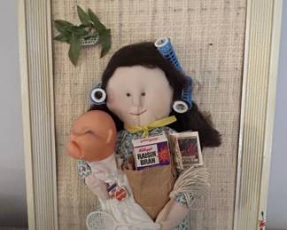 Folk Art Mom Assemblage Wall Hanging