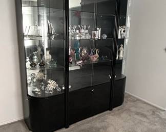 Philip Reinisch Company Black Panorama Display Cabinet