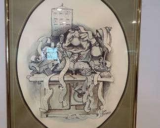 Gary Patterson The Accountant Lithograph Print