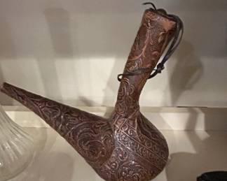 Antique Islamic Persian Copper Ewer or Pitcher