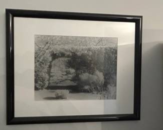 Framed Black and White Photograph of a Garden Archway by Alan Blaustein