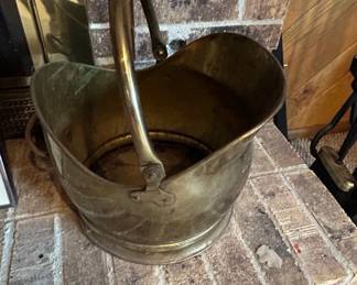 Brass Coal Scuttle or Fireplace Bucket