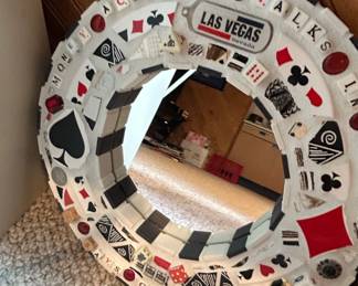 Las Vegas Themed Mosaic Mirror