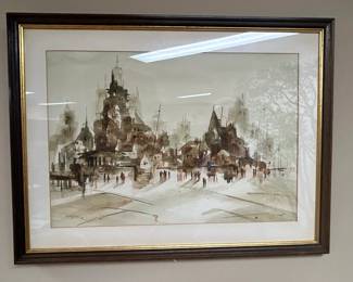 Eivind Petersen Watercolor Cityscape