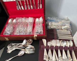 Silver Plated Flatware Set in Presentation Case Gorham King Edward Pattern