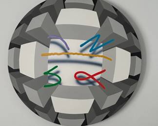 Op Art Style Wall Sculpture