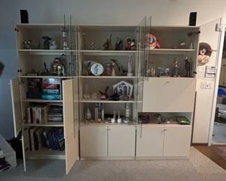 Modular Wall Unit with Glass Doors