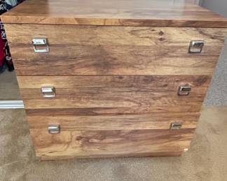 Solid Wood Dresser with Metal Handles