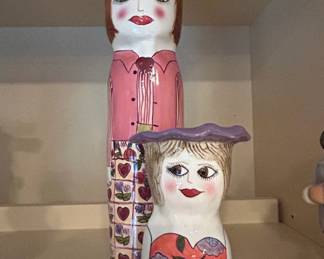 Pair of Susan Paley Bella Casa Ceramic Vases