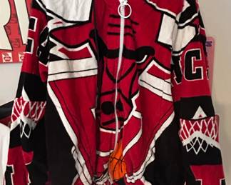 Chicago Bulls Fleece Hoodie with Basketball Graphic