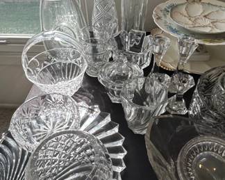 Assorted Cut Crystal Glassware Collection