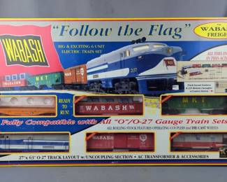 K-Line Follow The Flag Wabash Freight Electric Train Set, In Original Box
