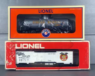 Lionel O Gauge Miller Reefer Car And Gibson Wine 8000 Gallon Tank Car, In Original Boxes