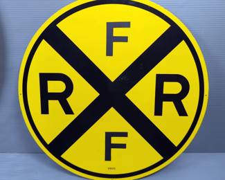 Railroad Crossing Signs, 17.5" And 30" Diameters 