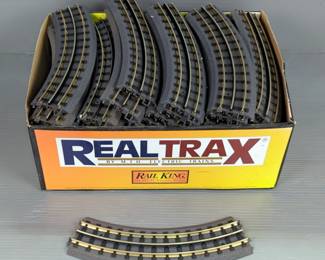 M.T.H. RailKing RealTrax Curved Track Sections, In Original Box 