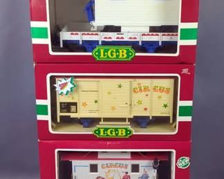  LGB Circus Train Cars, G Gauge, In Original Boxes 