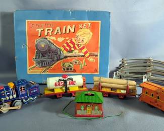 Electric Train Set With Track And Accessories 