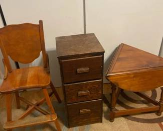 Three Old Pieces Of Furniture