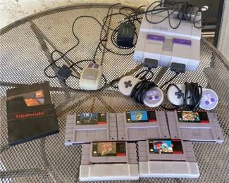 Super Nintendo Entertainment System SNES With Games And Controllers