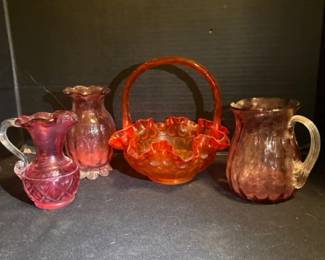 Amberina  Cranberry Glass