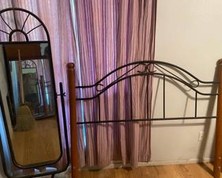 Vintage Vibe Queen Headboard And Full Length Mirror