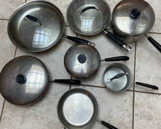 Revere Ware Stainless Pots and Skillets