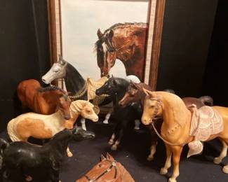 Horse Figures  Painting