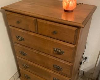 Five Drawer Dresser  Salt Lamp