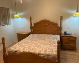 Water Bed, Frame  Two Matching End Tables
