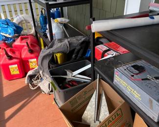 new anchors, utility shelving,weed razor for aquatic plants, life jackets