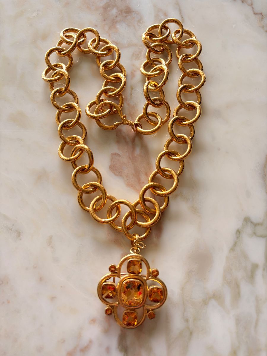 Elizabeth Locke 19kt Gold Necklace~ Can Be Sold Without Pendant Necklace~ $17,000 chain only 