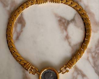 Vintage Carol Lee Roman Coin Necklace~$295